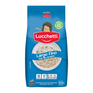 ARROZ LARGO FINO **LUCCHETTI** BOLSA 500GR.