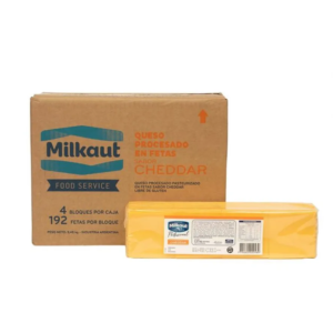 CHEDDAR **MILKAUT** 192 FETAS 2,37KG.
