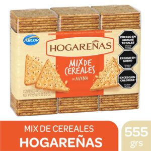 GALLETITAS MIX CEREALES **HOGAREÑAS** TRIPACK 555GR.
