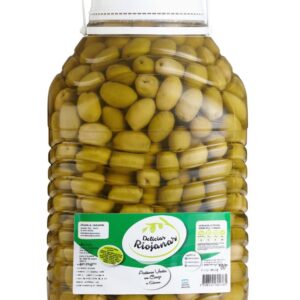 Aceitunas VERDES ara. 1 **delicias riojanas** garrafa 7,5KG. /4,8E