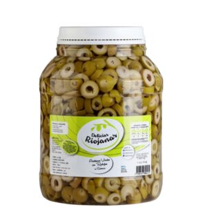 Aceitunas VERDES rodajas **delicias riojanas** frasco 1,7kg